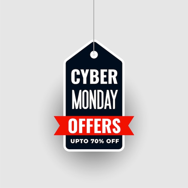 Opknoping cyber maandag speciale verkoopaanbieding tag