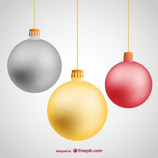 Opknoping kerstballen gratis vector