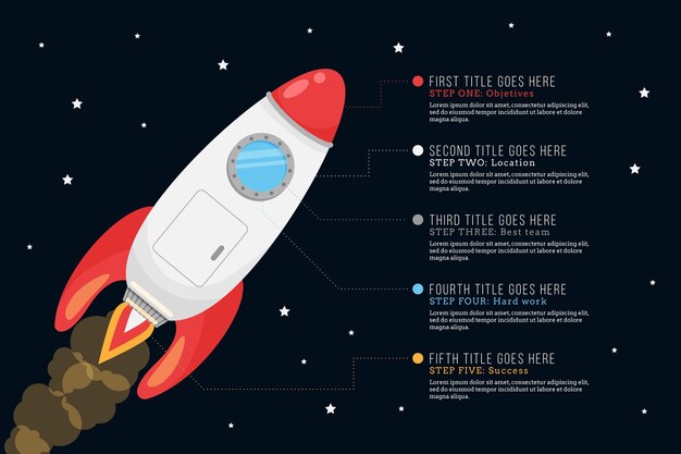 Opstarten infographic concept