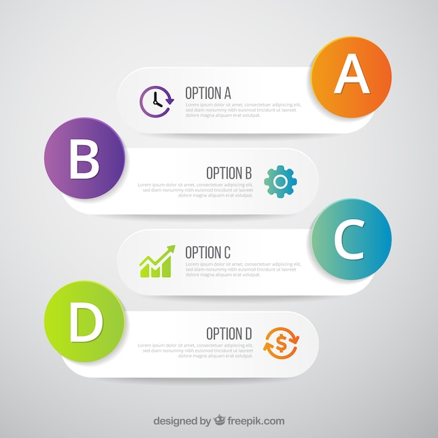 Optionele banners infographic