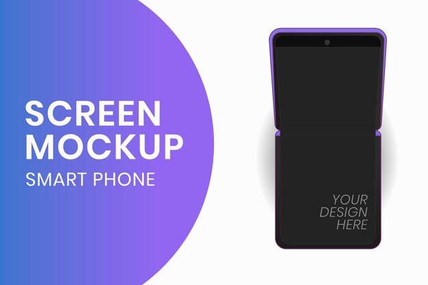 Opvouwbaar telefoonschermmodel, flip-telefoon vectorillustratie