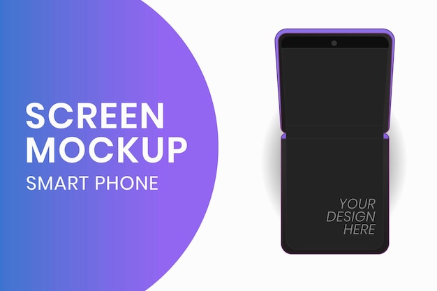 Opvouwbaar telefoonschermmodel, flip-telefoon vectorillustratie