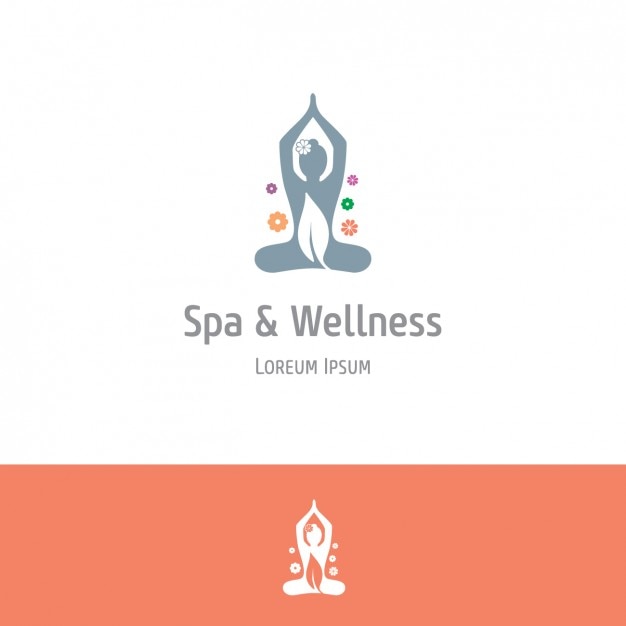 Gratis vector orange spa en wellness-achtergrond