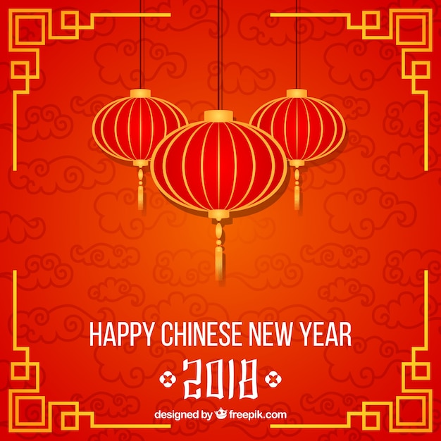 Oranje achtergrond voor Chinees Nieuwjaar