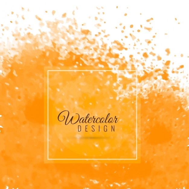 Gratis vector oranje aquarel achtergrond