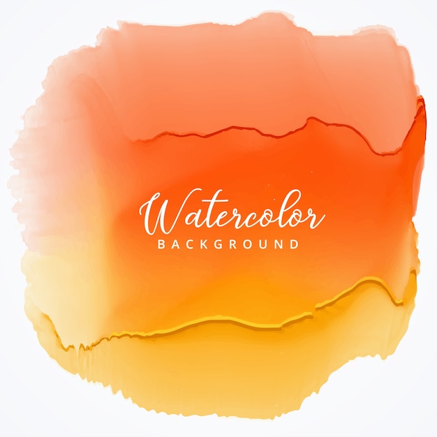 Gratis vector oranje aquarel vlek met druipende effect