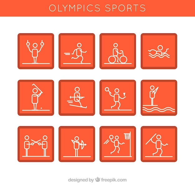 Gratis vector oranje avatars sporten