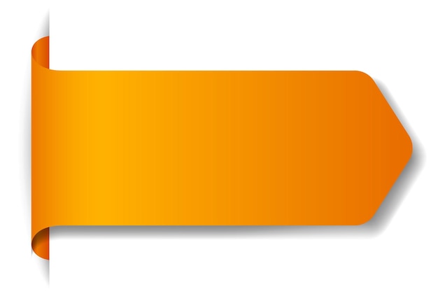 Oranje bannerontwerp op witte achtergrond