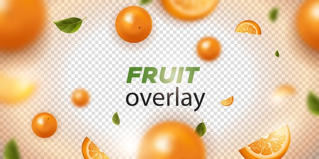 oranje fruit op een transparante achtergrond