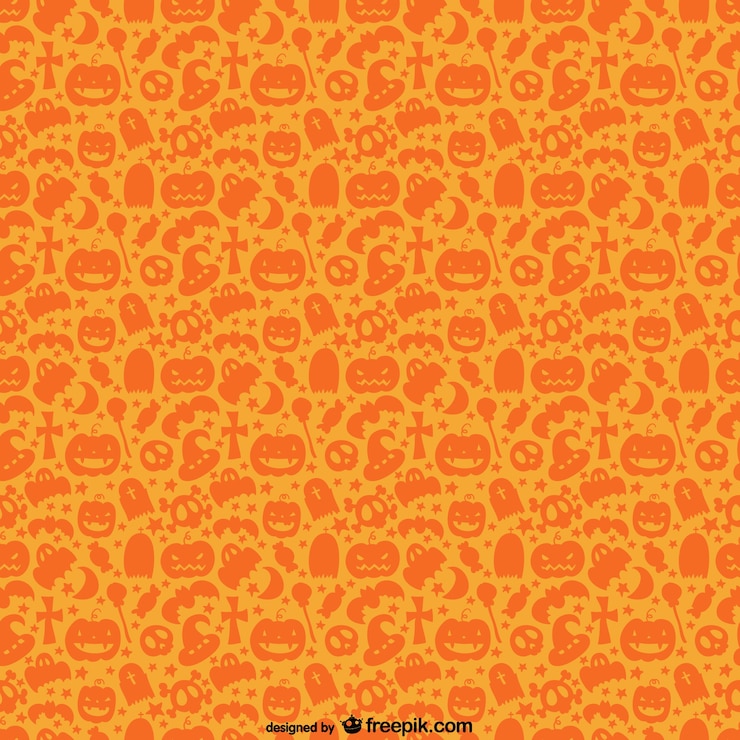 Gratis Vector oranje halloween patroon