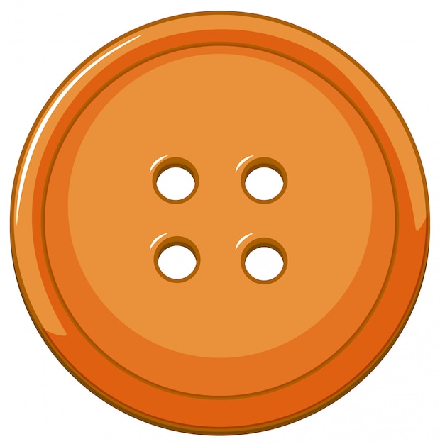 Gratis vector oranje knop geïsoleerd