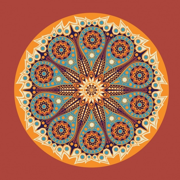 Oranje mandala