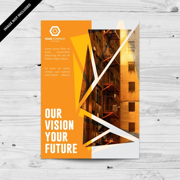 Gratis vector oranje zakelijke brochure