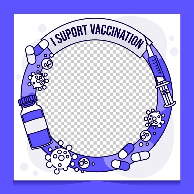 Organisch plat coronavirus Facebook-frame