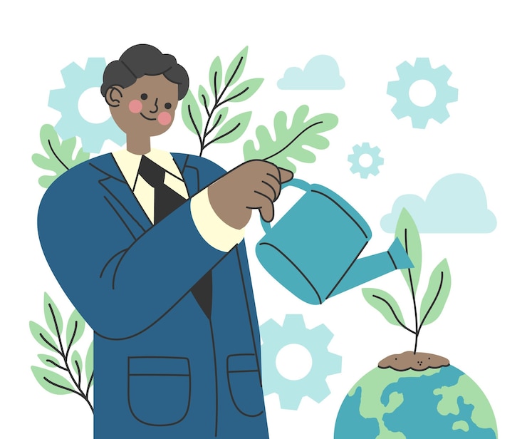 Gratis Vector organisch plat rse-concept
