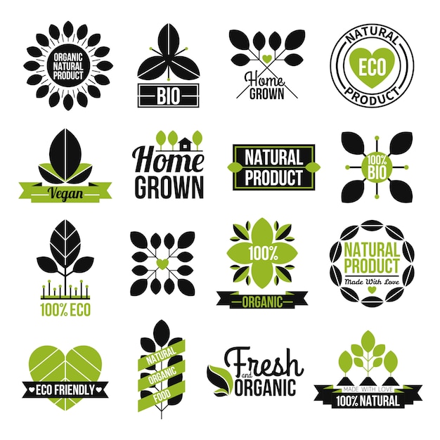 Organische etikettenset voor natuurproducten