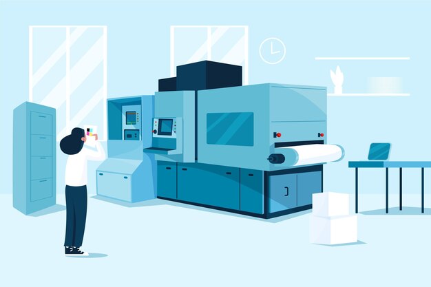 Organische grafische industrie voor plat ontwerp