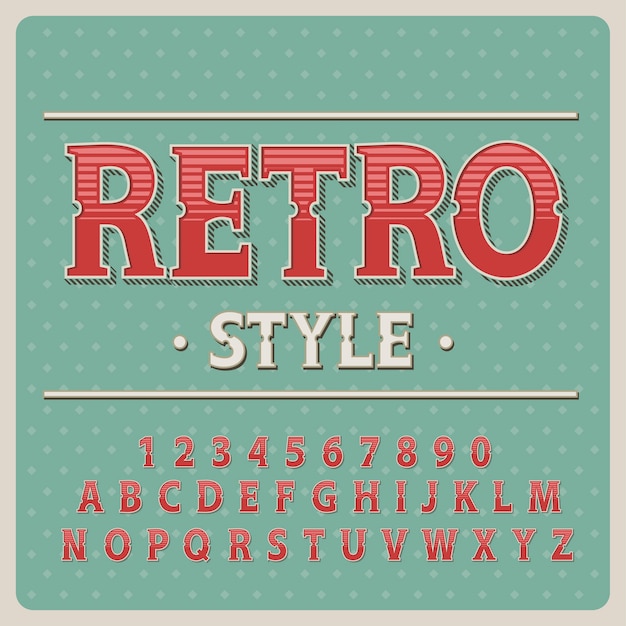 Gratis vector origineel etiketlettertype genaamd 