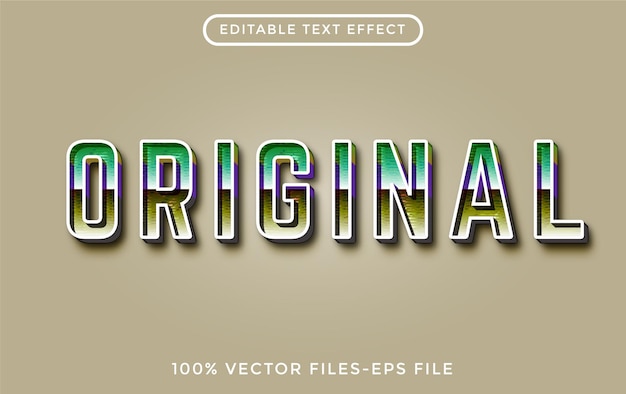 Origineel - illustrator bewerkbaar teksteffect premium vector