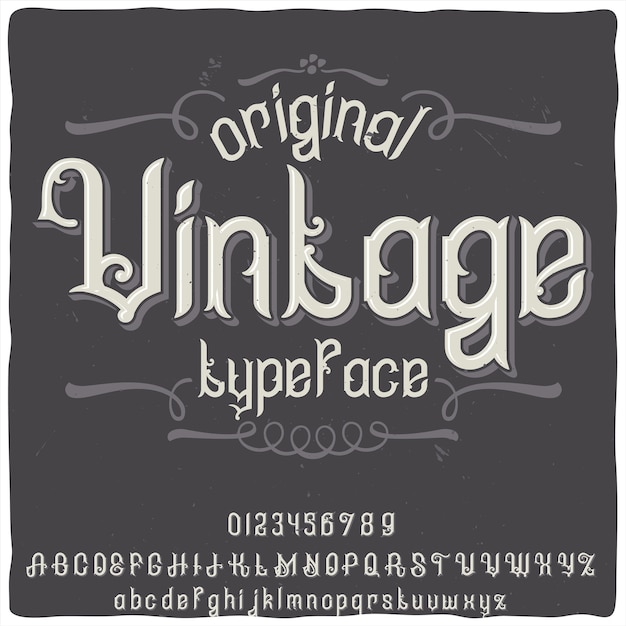 Origineel labeltype met de naam 'Vintage'