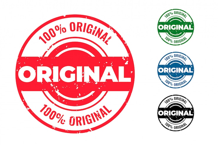 Gratis Vector originele ronde stempels set van vier