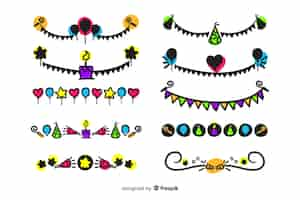 Gratis vector ornament divider collectie