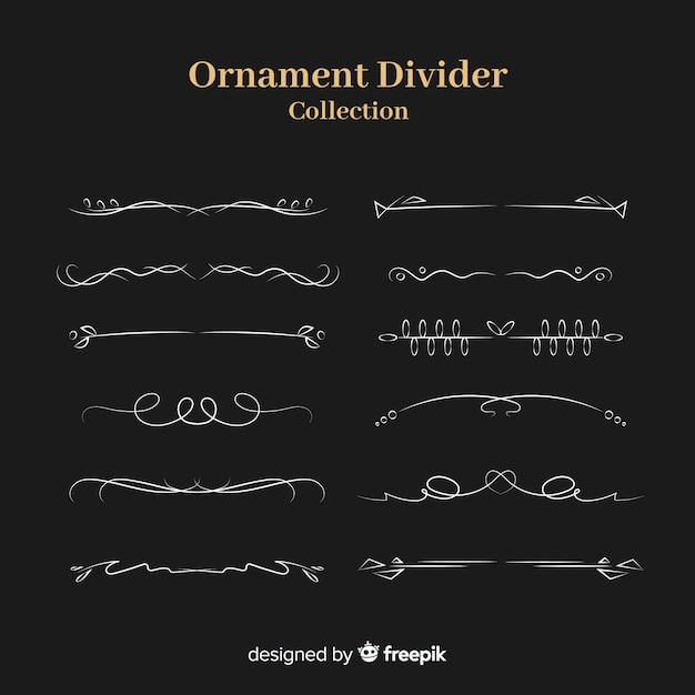 Gratis vector ornament divider collectie