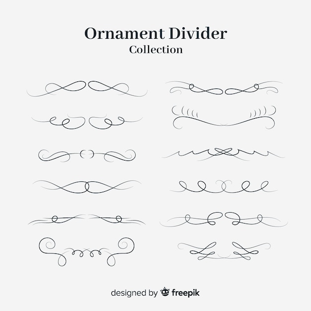 Gratis vector ornament divider collectie