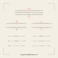 Gratis vector ornamentencollectie in vintage stijl