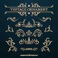 Gratis vector ornamentencollectie in vintage stijl