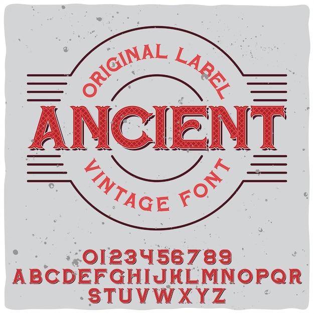 Gratis vector oud lettertype