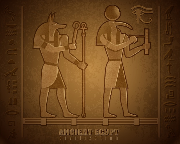 Gratis vector oude egyptische illustratie
