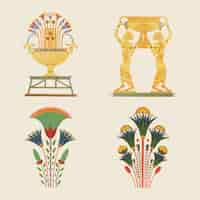 Gratis vector oude egyptische sier vectorelement illustratie