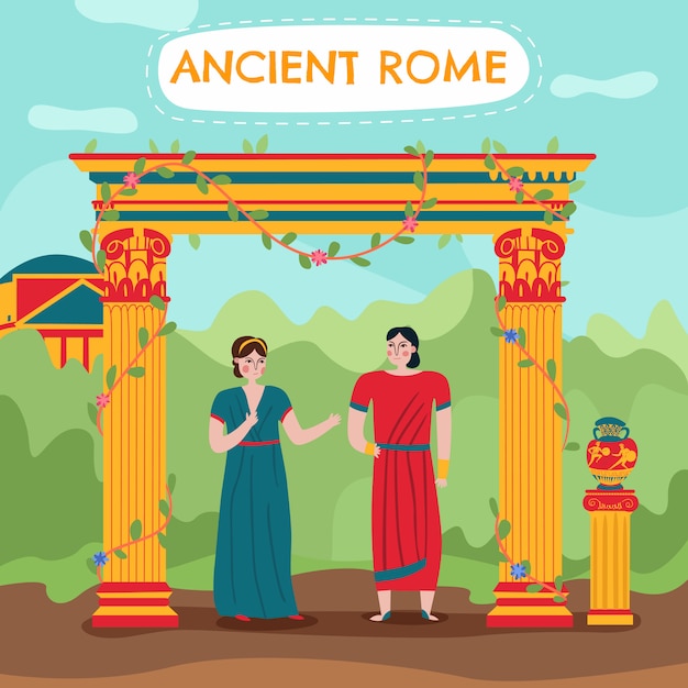 Oude Rome rijk illustratie