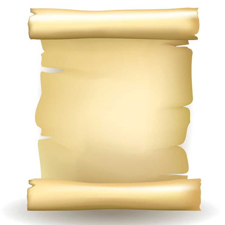 Gratis Vector oude vector lege oude versleten papieren scroll met vergeelde kleuren en haveloze gescheurde randen