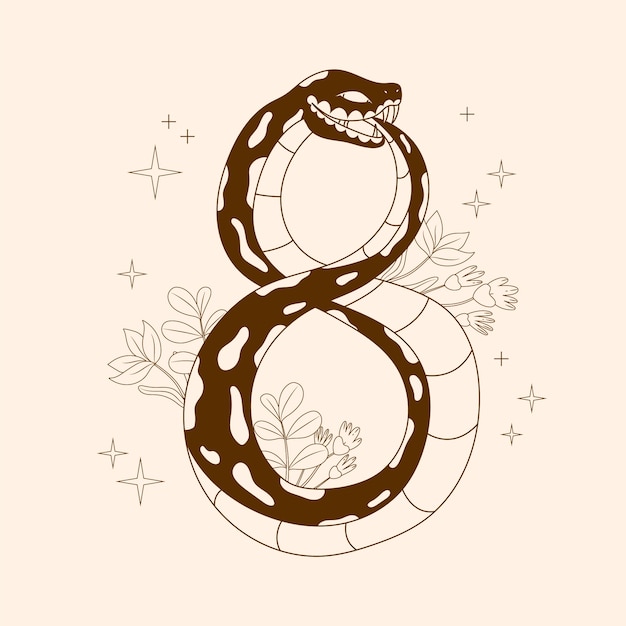 Gratis vector ouroboros symbool illustratie