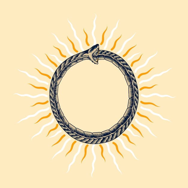 Ouroboros symbool illustratie