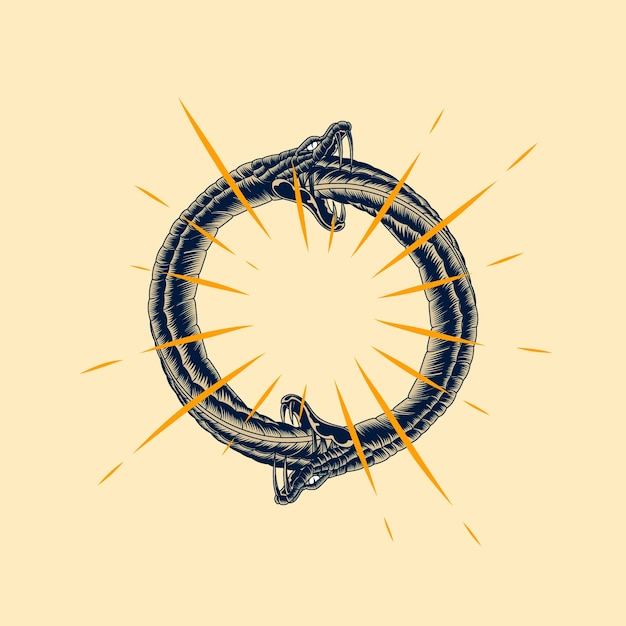 Ouroboros symbool illustratie