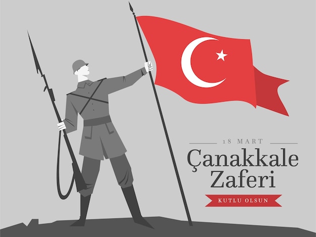 Overwinning van canakkale illustratie