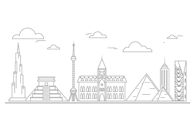 Overzicht ontwerp oriëntatiepunten skyline