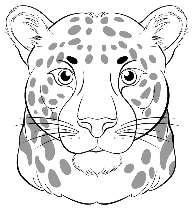 Gratis Vector overzichtsbeeldverhaal van een tijgerkop