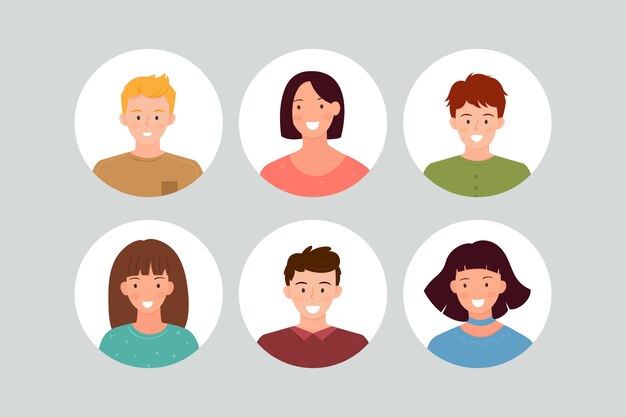 Gratis vector pack van avatars voor verschillende mensen