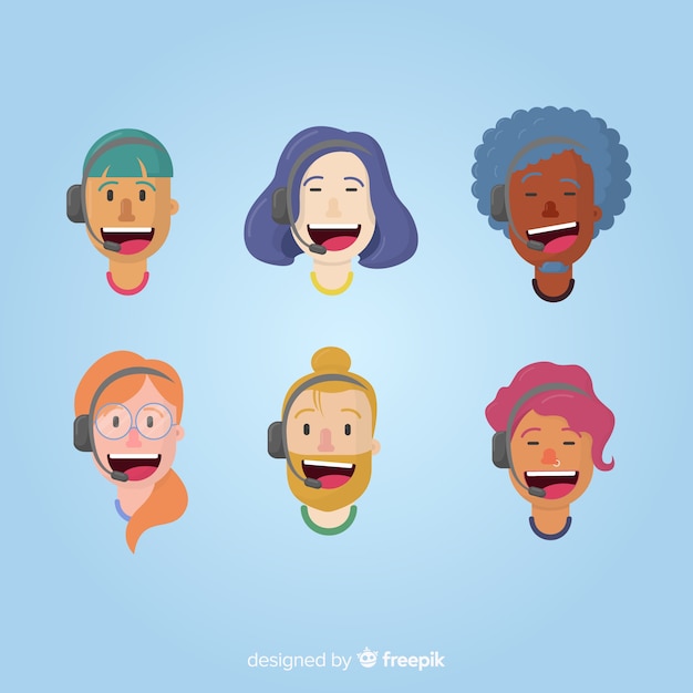 Pack van callcenter avatars