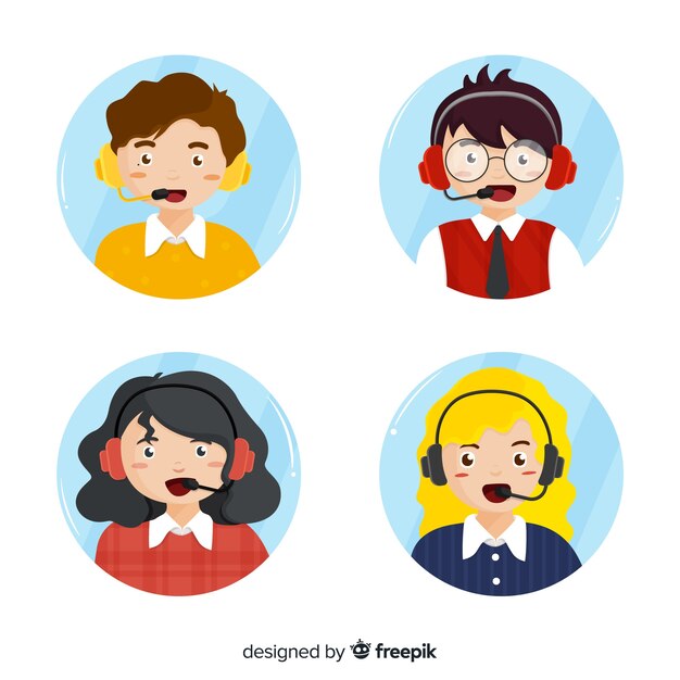 Pack van callcenter avatars