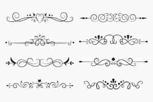 Gratis vector pack van kalligrafische sierverdelers