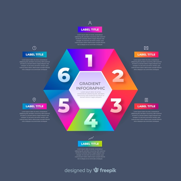 Pack van kleurrijke infographic platte ontwerp