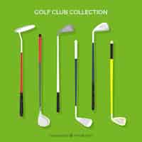 Gratis vector pack van verschillende golfclubs