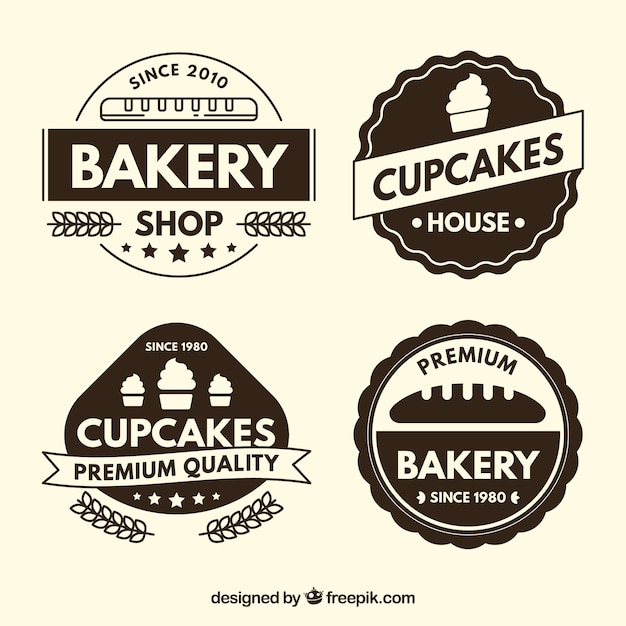 Pack van vintage bakkerij etiketten