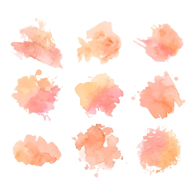 Gratis vector paint stain collection