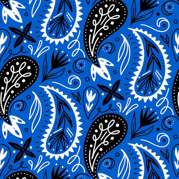 Gratis vector paisley bandanapatroon